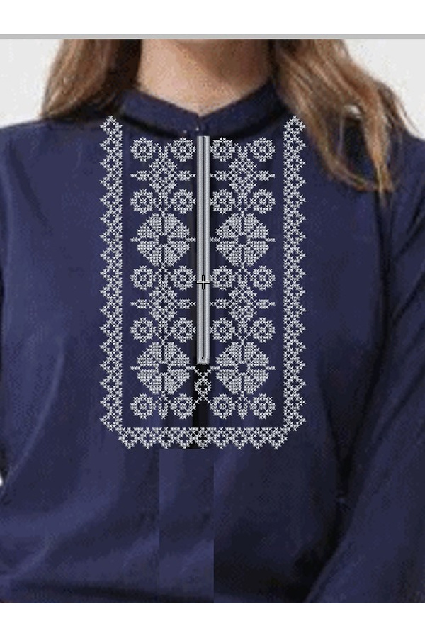 design for embroidery machine Cornflower manishka with a cross