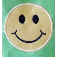 Machine embroidery design, Smiley