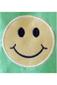 Machine embroidery design, Smiley