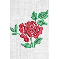 machine embroidery design, Rose 
