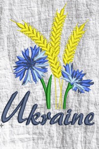 Design for machine embroidery "Wheat and Cornflowers"