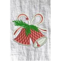 Machine embroidery design, New Year's bells