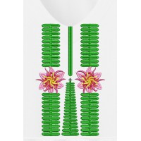Design for machine embroidery of a blouse (shirt) Fern