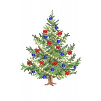 Design for machine embroidery Festive Christmas Tree