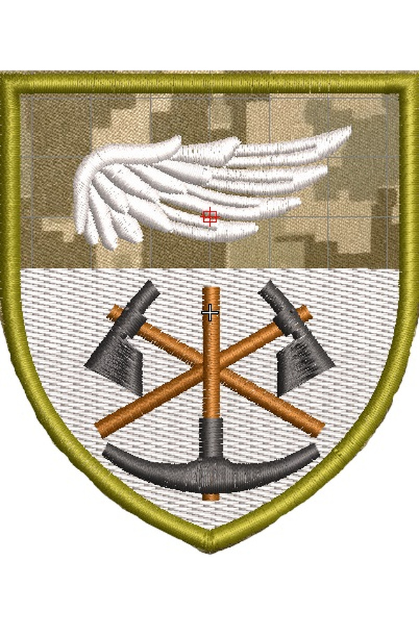 Design for machine embroidery patch of military unit A36