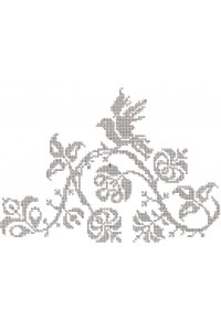 Machine Embroidery Design Bird on a Vine