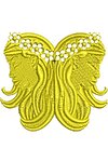 Дизайн для машинной вышивки Близнецы знак зодиака Близнецы