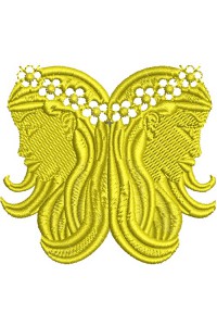 Дизайн для машинной вышивки Близнецы, знак зодиака Близнецы