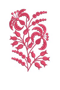 Machine embroidery design Rosehip