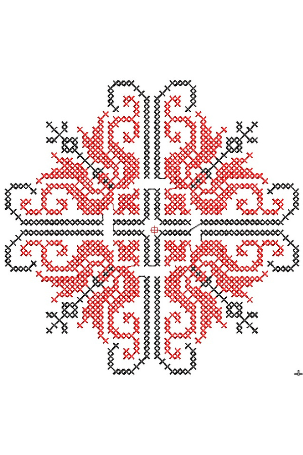 machine embroidery design cross-stitch