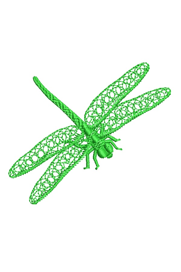Design for machine embroidery Dragonfly