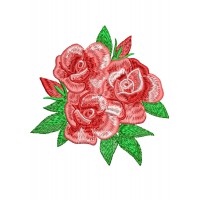 Дизайн машинной вышивки, Букет роз
