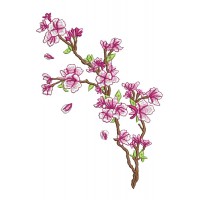 Дизайн машинной вышивки, Цветущая ветвь