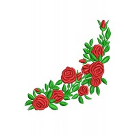 Machine embroidery design, Blossoming cherry branch