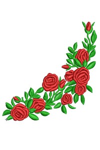 Дизайн машинной вышивки, Цветущая веточка вишни