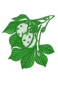 Design for machine embroidery of Storks