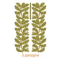 Machine embroidery design for a shirt, Oak