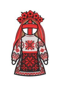 Machine embroidery design, Motanka, 180х102