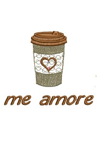 Machine embroidery design, Mi amore