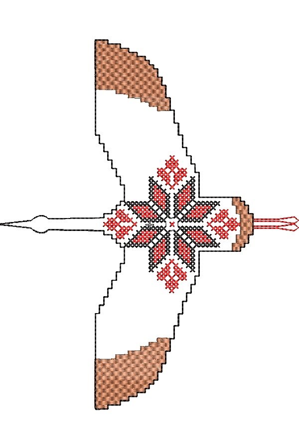 Machine embroidery design: Stork talisman