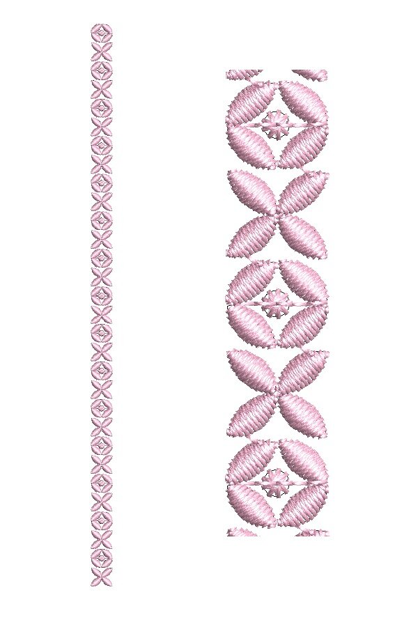 Machine embroidery design: stripe
