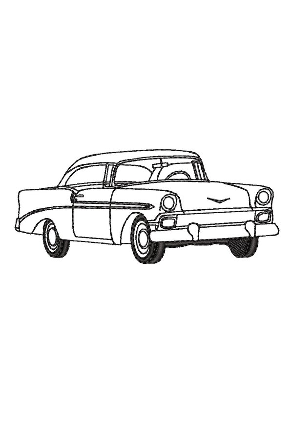 Machine embroidery design: Car (stitching)