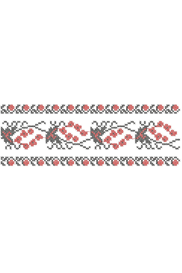 Program for machine embroidery Viburnum report (cross)