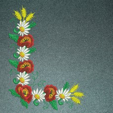  Program for machine embroidery  poppies with daisies