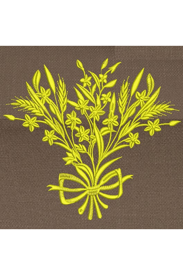 Design for machine embroidery Bouquet
