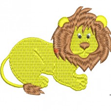 Program for machine embroidery Lion
