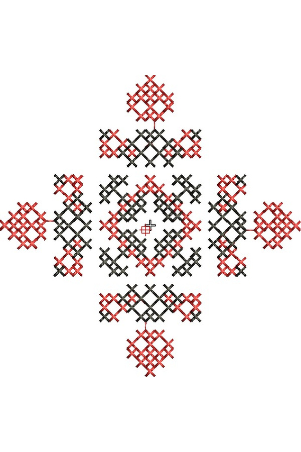 Cross-stitch machine embroidery design. Andriy ornament