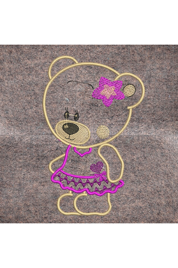 Program for machine embroidery Bear