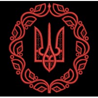 Дизаайн машинної вишивки Герб України стилізований 2