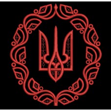 Дизаайн машинної вишивки Герб України стилізований 2
