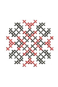 Cross-stitch machine embroidery design. Ylona ornament