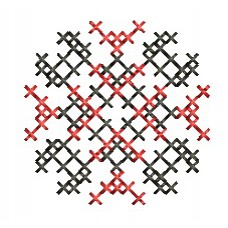 Cross-stitch machine embroidery design. Ylona ornament