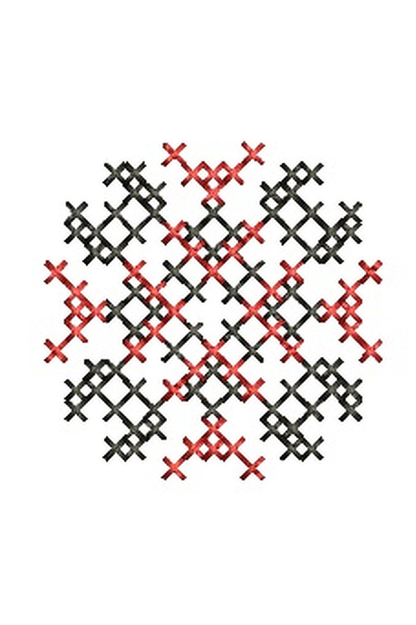 Cross-stitch machine embroidery design. Ylona ornament