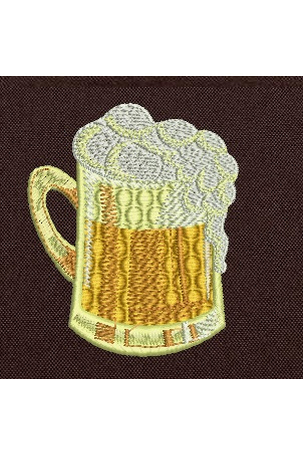 Design of machine embroidery Beer mug