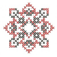 Cross-stitch machine embroidery design. Ludmina ornament