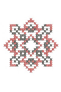 Cross-stitch machine embroidery design. Ludmina ornament