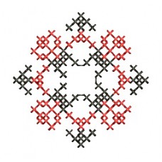 Cross-stitch machine embroidery design. Mayia ornament