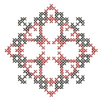 Cross-stitch machine embroidery design. Marianne ornament