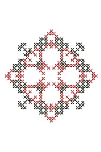 Cross-stitch machine embroidery design. Marianne ornament