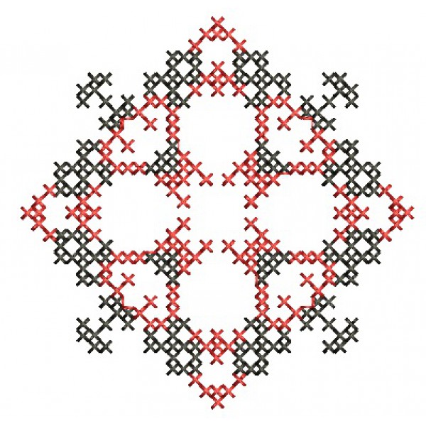 Cross-stitch machine embroidery design. Marianne ornament