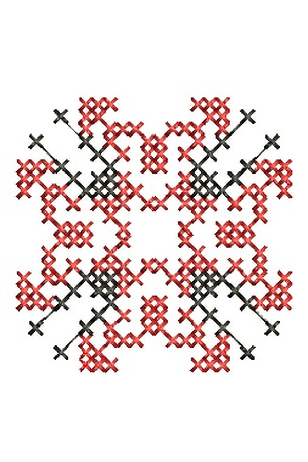 Cross-stitch machine embroidery designariia ornament