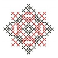 Cross-stitch machine embroidery design. Nataliia ornament