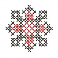 Cross-stitch machine embroidery design. Olha ornament