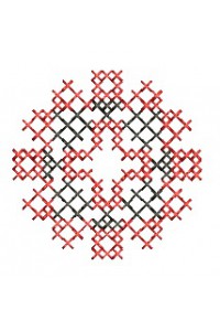 Cross-stitch machine embroidery design. Petro ornament