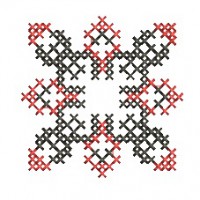 Cross-stitch machine embroidery design. Ruslana ornament