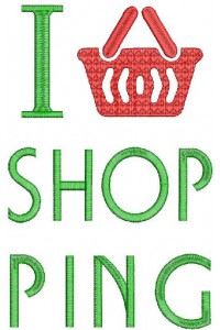 Дизайн машинної вишивки I love shopping